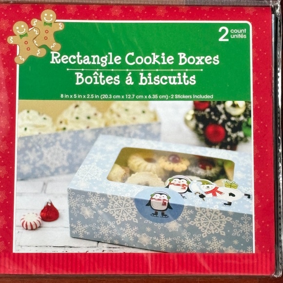 6 Holiday Cookie Boxes with Stickers - NWT - Picture 5 of 11